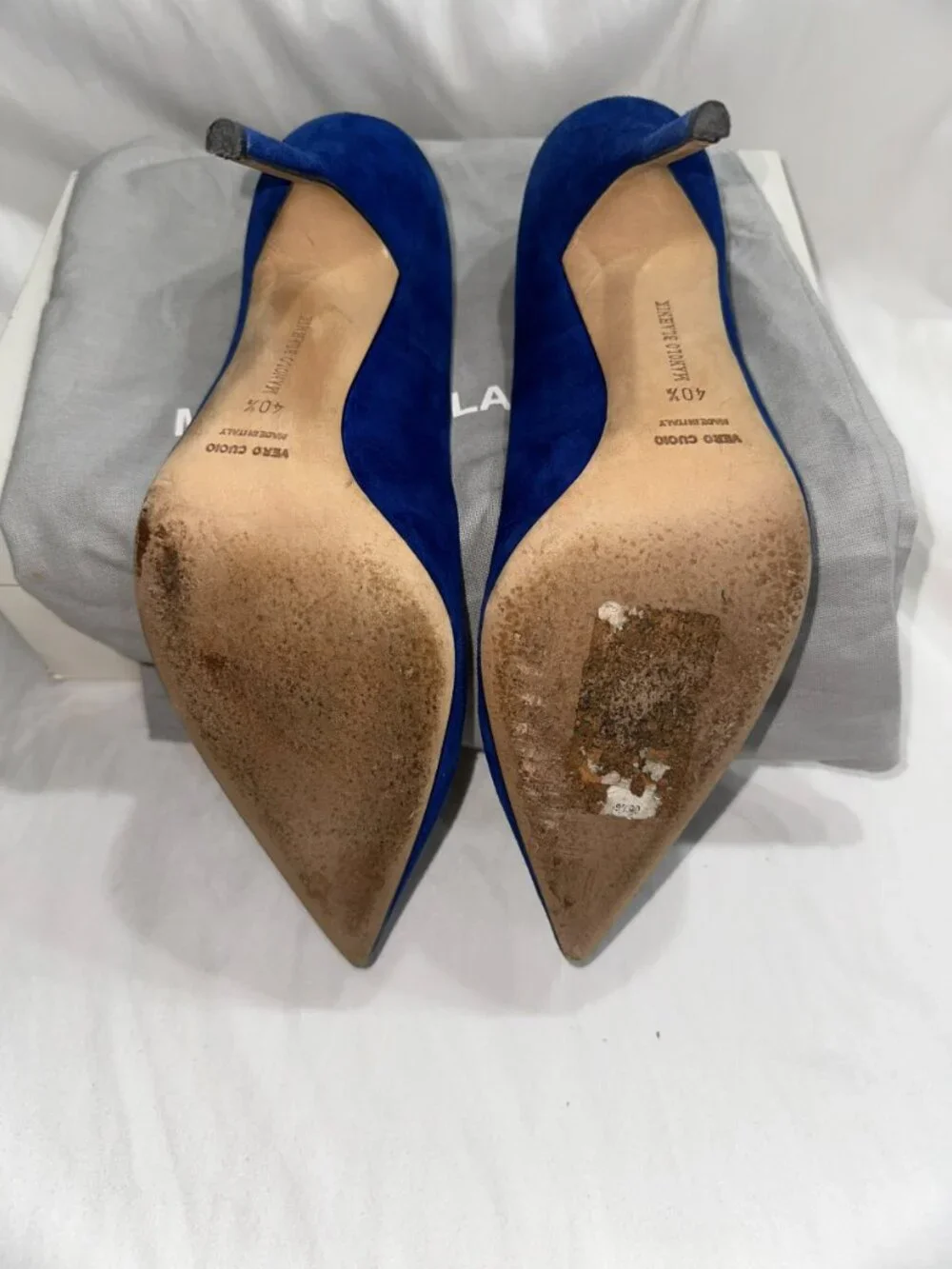 Manolo Blahnik, 40.5, Royal Blue